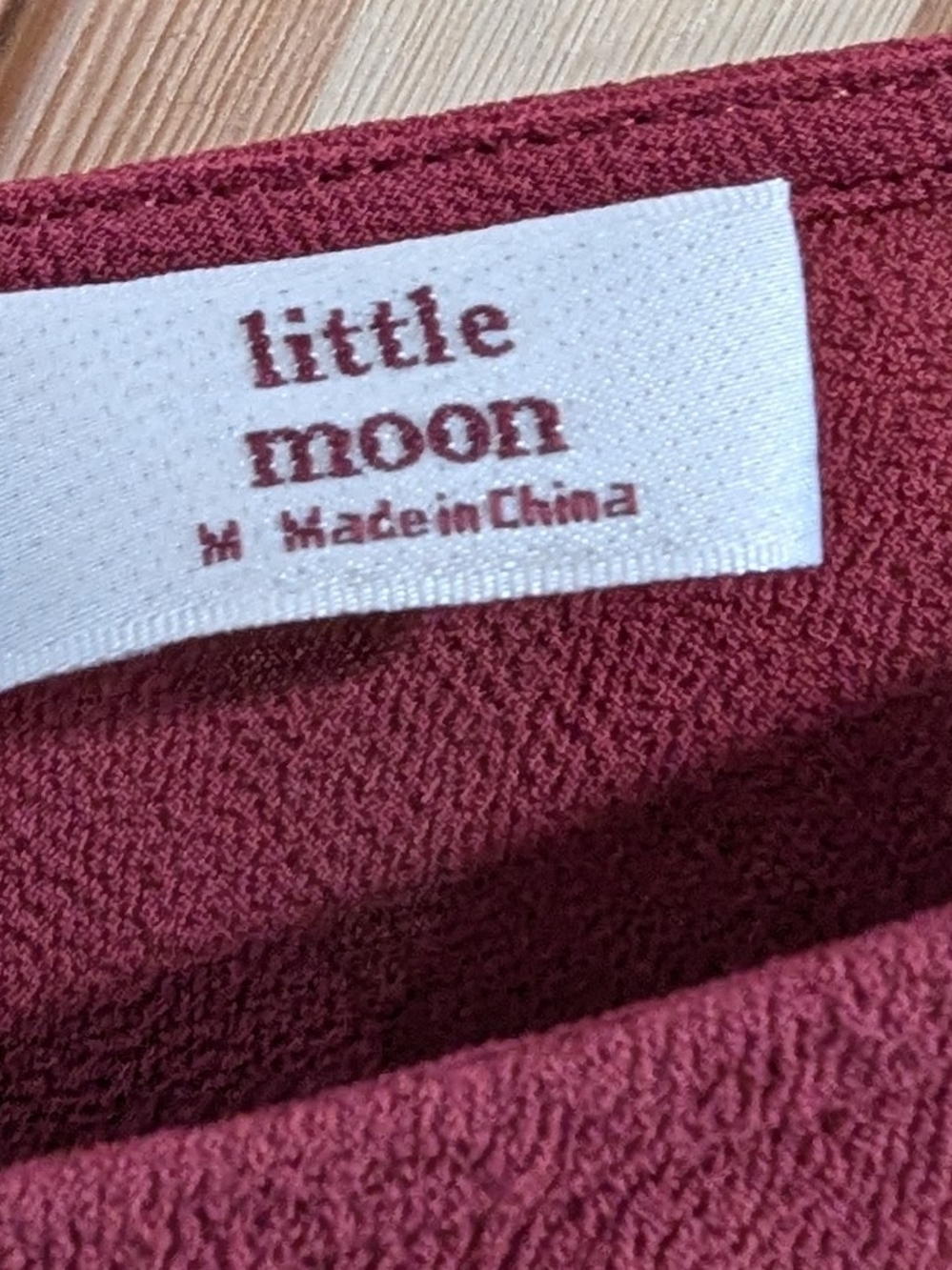 Little Moon V-Neck Midi Dress in Deep Wine - Picture 6 of 7